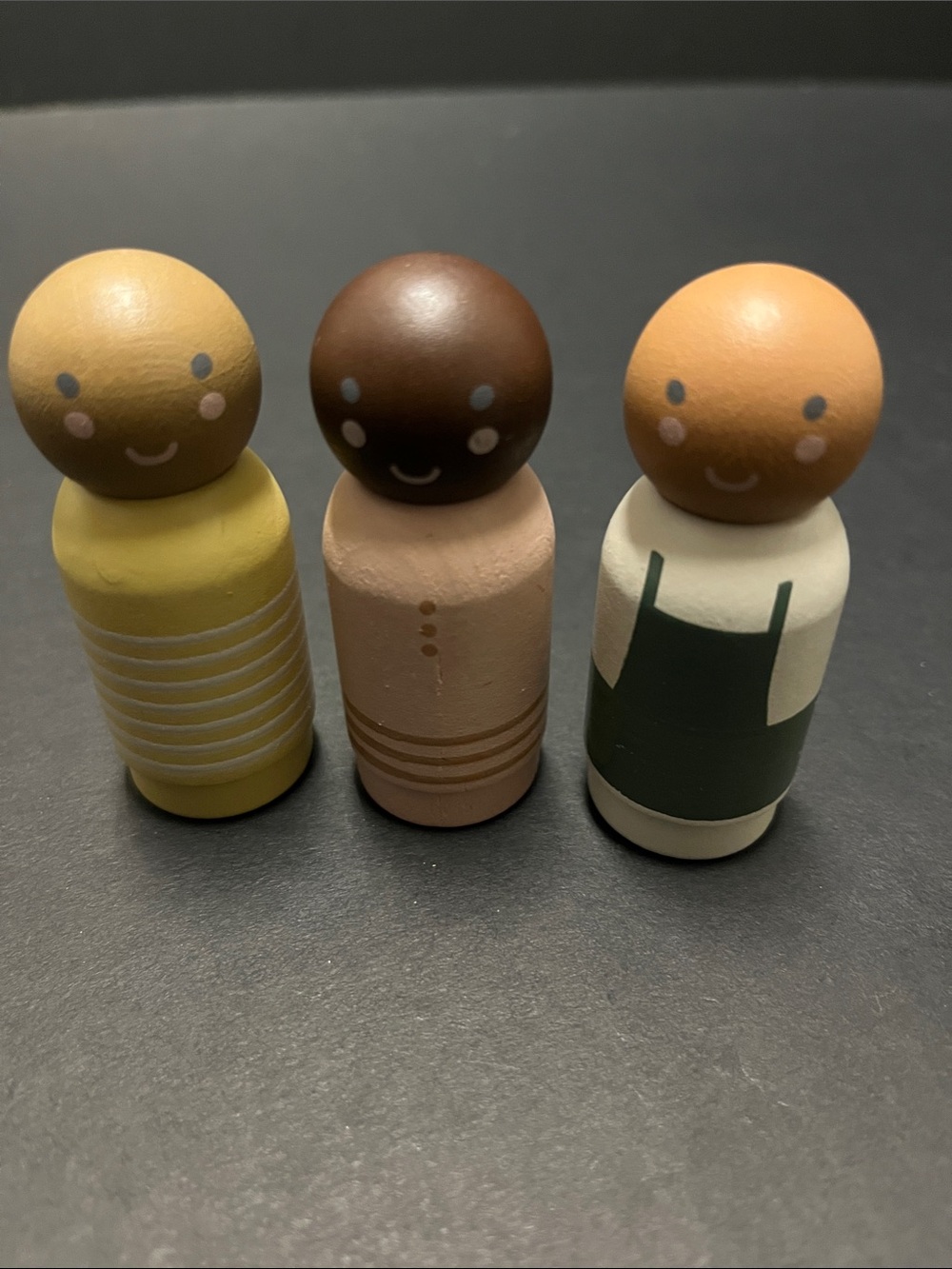 Hearth & Hand with Magnolia Wooden Family Peg Dolls Set of 3 Target Montessori